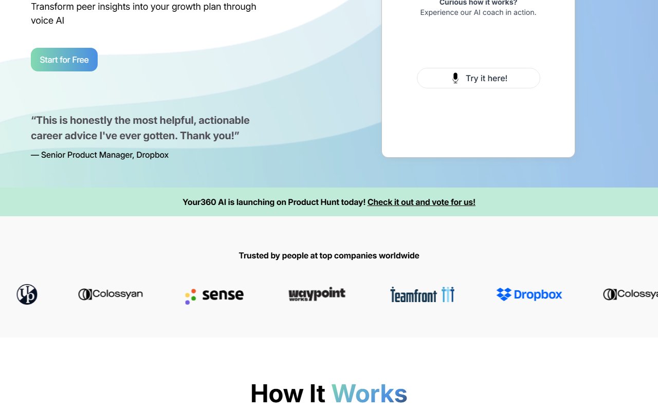 Your360 AI review - Your360 AI interface screenshot
